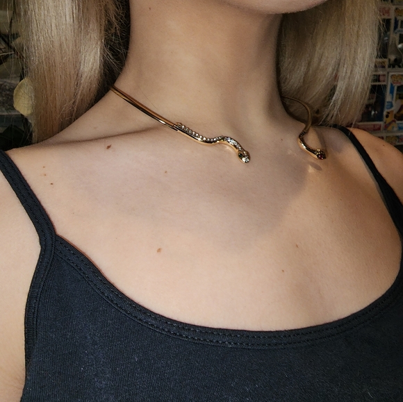 NWT Dolls Kill Sexy , Bad Ass 2 Headed Snake Necklace , - Picture 7 of 9